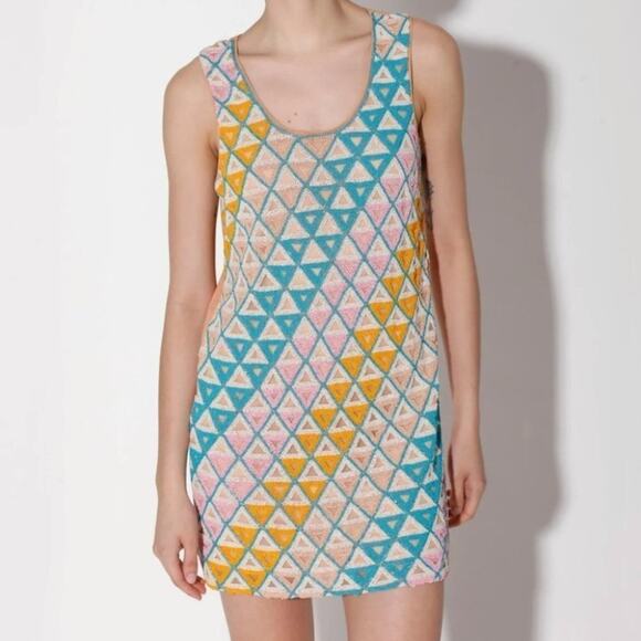 Walter Baker Colbie Sleeveless Geo Beaded Dress XS Extra Small - Picture 1 of 14
